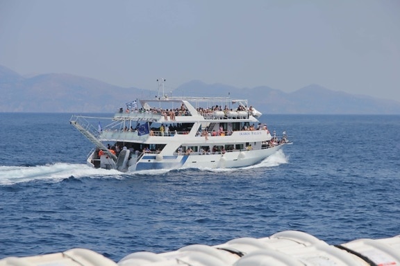Feribot, yolcu gemisi, tatil, Eko-Turizm, kalabalık, insanlar, Deniz, gemi, taşıma, ulaşım