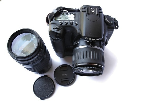 Canon, lins, professionella, zooma, digital kamera, elektronik, kameran, fotografering, utrustning, bländare