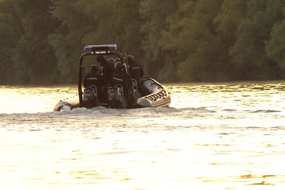 patrol boat, military, law enforcement, police, regiment, staff member, tractor, vehicle, machine, machinery