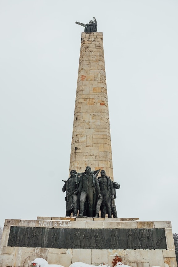 高, 雕塑, 破产, 艺术, 世界战争, 纪念, 塞尔维亚, 历史, 遗产, 纪念碑