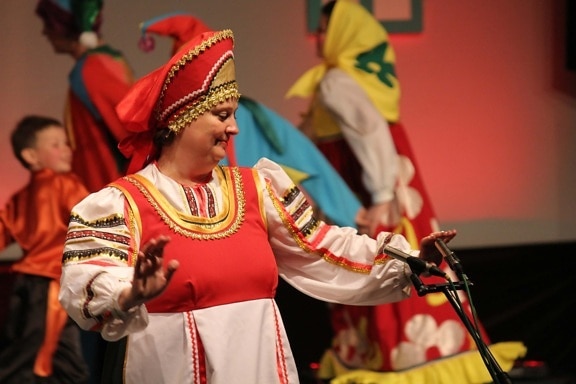 певица, костюм, снаряжение, Театр, традиция, фестиваль, Парад, музыка, традиционные, танцы