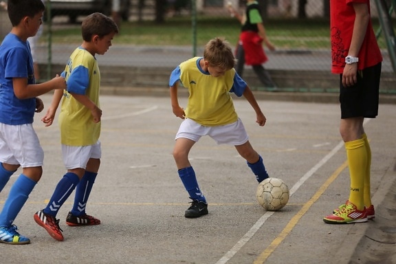 formateur, ballon de soccer, programme de formation, adolescence, petite enfance, équipe, enfants, travail en équipe, compétition, football