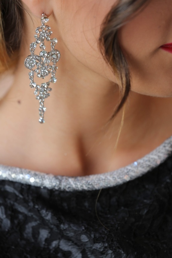 earrings, jewel, platinum, woman, beautiful, attractive, glamour, clothing, girl, fashion