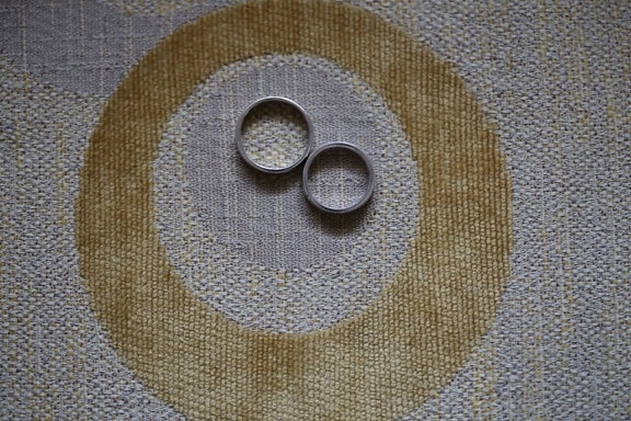 Obrączka ślubna, pierścienie, pościel, okrągłe, koło, Projektowanie, tekstury, wzór, tło, zbliżenie