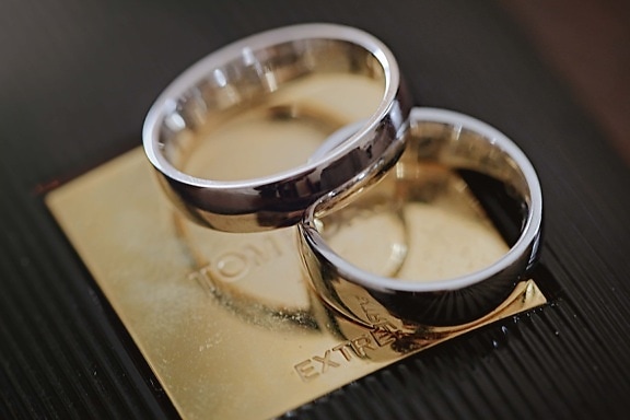prstenje, vjenčani prsten, sjajni, izbliza, makro, sija, Platina, nakit, unutarnji prostor, smeđa