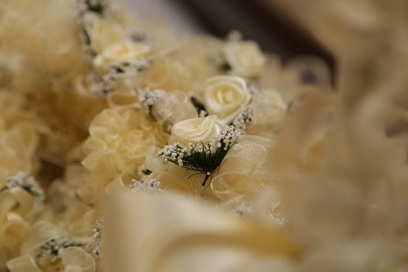 柔和, 黄色, 束, 玫瑰, 婚礼花束, 丝绸, 婚礼, 传统, 豪华, 浪漫