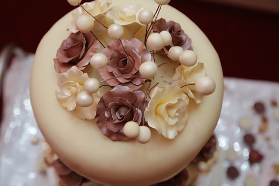 cream, vanilla, wedding cake, food, flower, fresh, craft, decoration, decorative, delicious