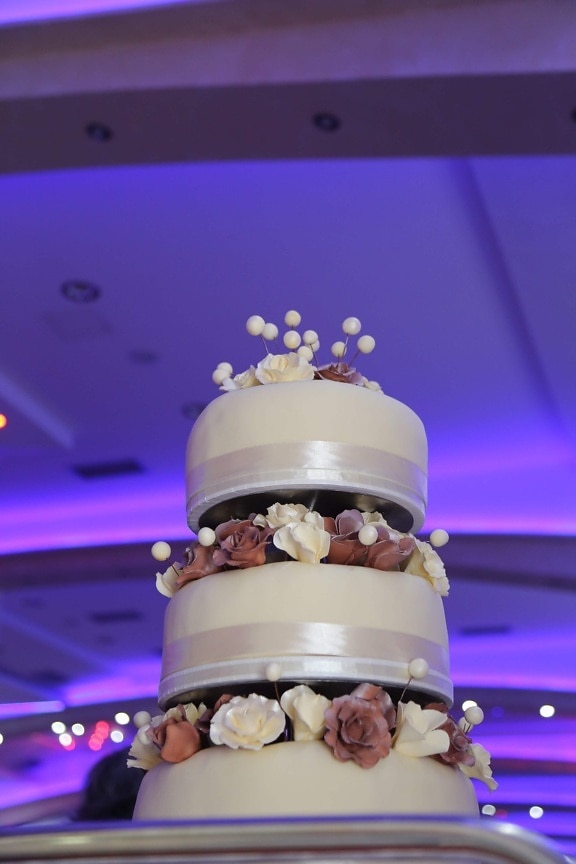 svatební dort, vanilka, krém, svatba, uvnitř, design interiéru, láska, luxusní, čokoláda, rozostření