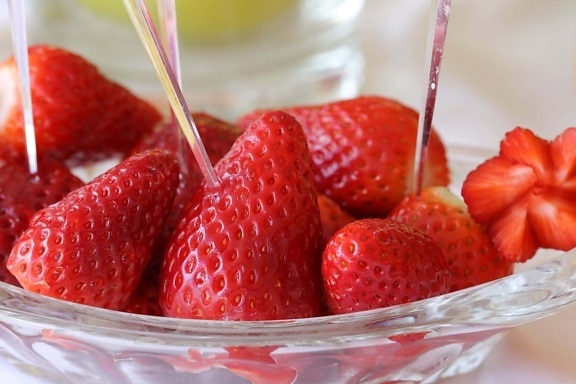 fruits, fraises, fermer, dessert, alimentaire, produire, rempart, fraise, baie, doux
