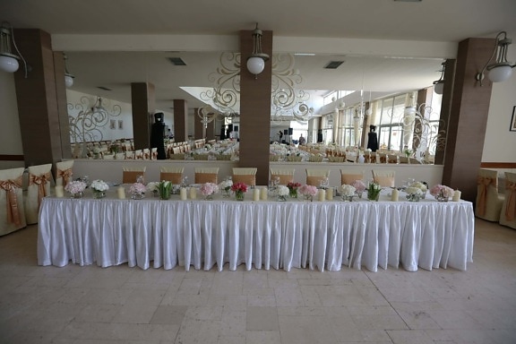 wedding, lunchroom, luxury, dining area, elegance, hotel, furniture, room, barrier, chair