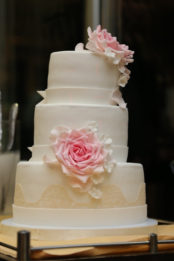 esküvői torta, finom, szerves, krém, elegáns, étkezés, desszert, romantika, szerelem, esküvő