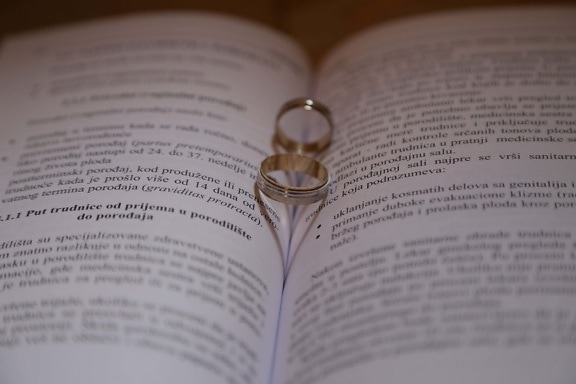 wedding ring, rings, book, poetry, paper, text, page, read, bible, finance