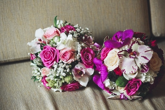 bouquet da sposa, bouquet, divano, rosa, fiore, fiori, matrimonio, amore, disposizione, romanza