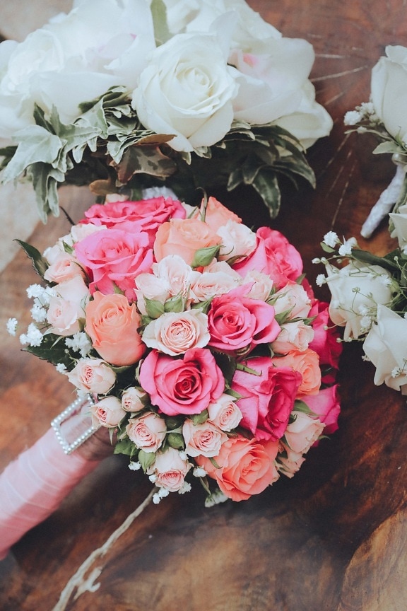 matrimonio, bouquet da sposa, pastello, matrimonio, bouquet, fiore, disposizione, decorazione, romanza, rosa