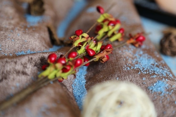 berries, interior decoration, textile, branches, crystal, traditional, homemade, blur, handmade, shrub