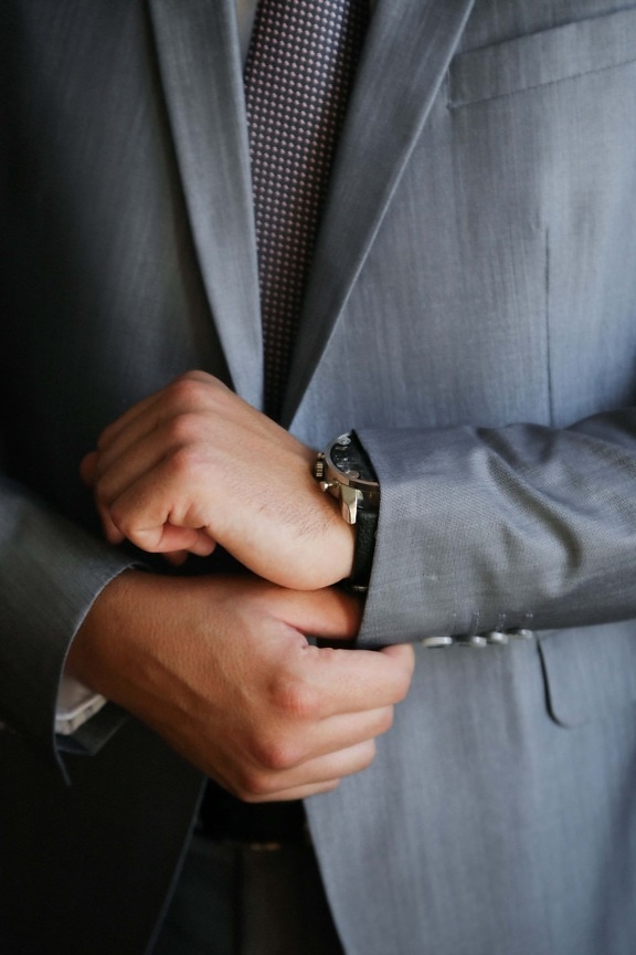 tuta, cravatta, orologio da polso, Manager, bello, uomo d'affari, uomo, moda, persone, business