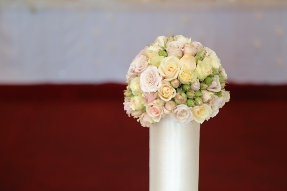 svadbeni buket, vaza, porculan, vjenčanje, keramika, ruža, elegancija, aranžman, dekoracija, cvijeće