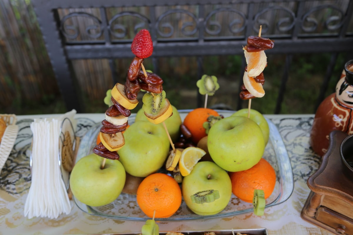 jordbær, Kiwi, buffet, frukt, epler, selskapslokale, eple, vitamin, mat, diett