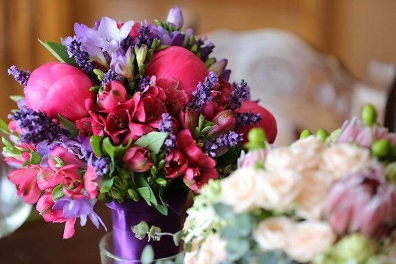 Γάμος, γαμήλια ανθοδέσμη, σύμπλεγμα, παστέλ, πολύχρωμο, μπουκέτο, φύση, λουλούδι, λουλούδια, ροζ