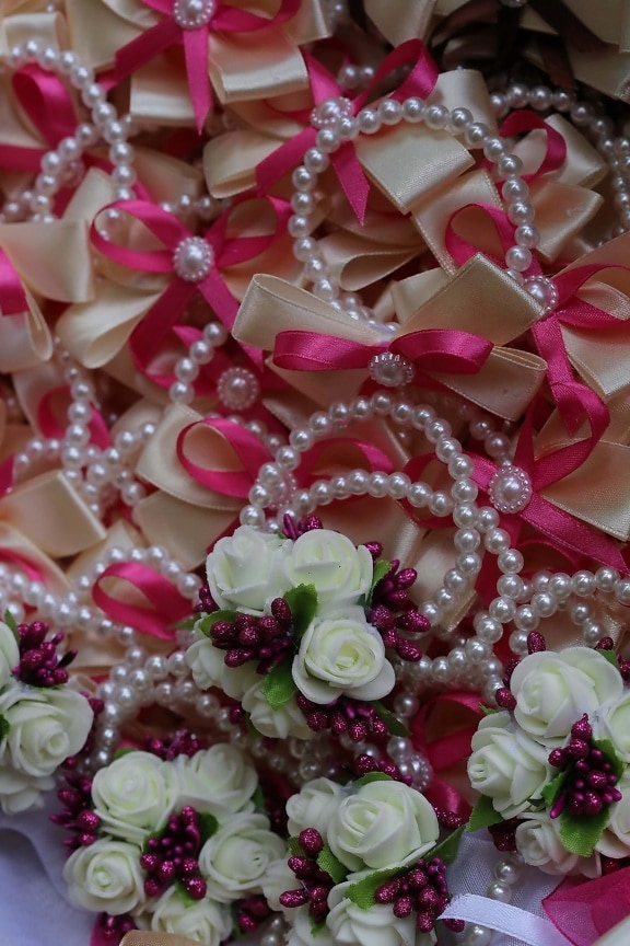 päron, halsband, rosa, bukett, bröllop, dekoration, Kärlek, äktenskap, lyx, gåva