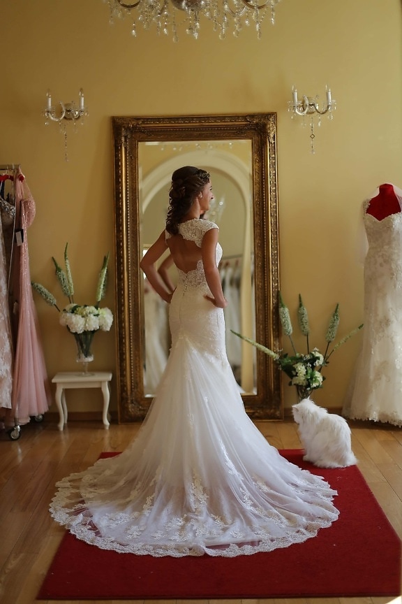 boutique, bride, wedding dress, shopping, salon, shopper, glamour, red carpet, married, marriage