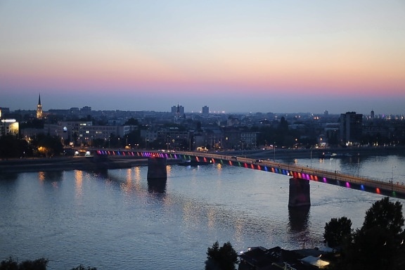 zora, most, panorama, gradski pejzaž, Riva, voda, grad, rijeka, krajolik, obale