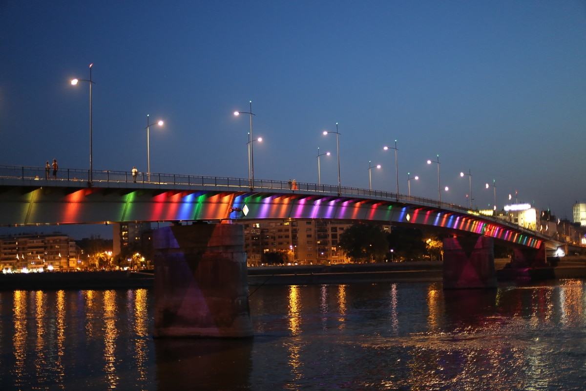 Serbia, keskusta, joki, silta, matkailukohde, rakenne, laitteen, kaupunki, vesi, arkkitehtuuri