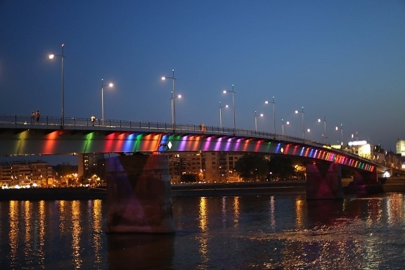 Serbie, Centre ville, rivière, pont, attraction touristique, structure, unité, Ville, eau, architecture