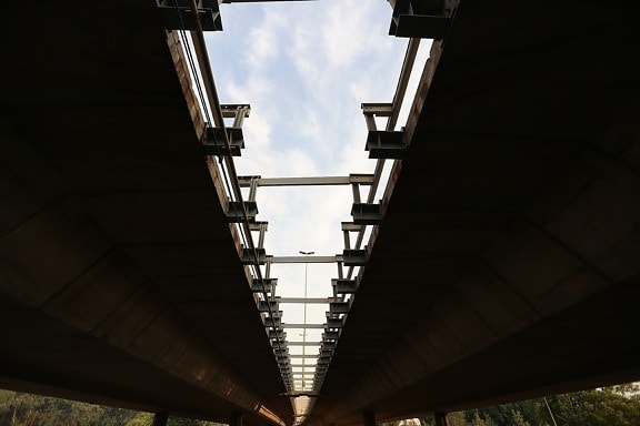 underneath, bridge, engineering, concrete, steel, industry, structure, construction, industrial, tower