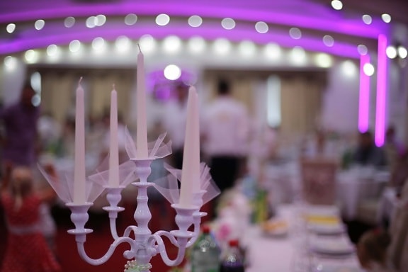 wedding venue, candle, candlestick, candles, restaurant, celebration, cake, party, wedding, indoors