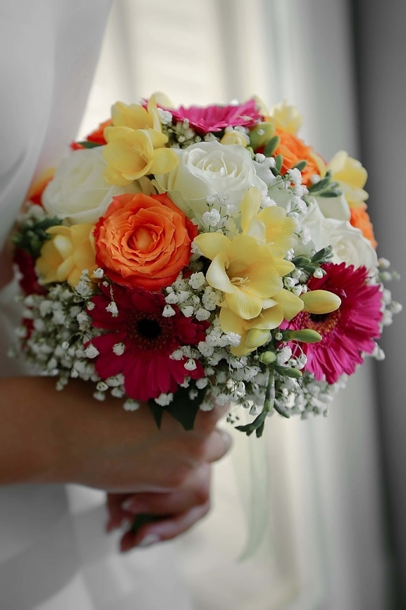 bouquet de mariage, romance, fleur, amour, arrangement, la mariée, bouquet, décoration, mariage, Rose