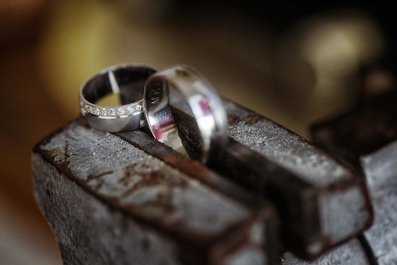 anéis, par, ferramenta de mão, artesanato, feito à mão, industrial, loja, velho, dispositivo, antiguidade