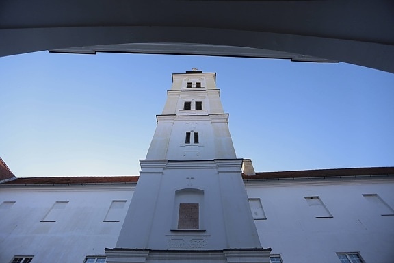 alto, Torre de la iglesia, Iglesia, punto de vista, Monasterio de, Serbia, ortodoxa, arquitectura, Cruz, ventana