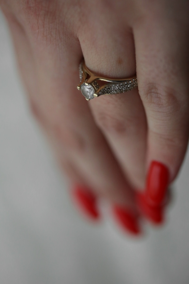cincin, berlian, jari, merapatkan, permata, emas, perhiasan, tubuh, kulit, Kesehatan