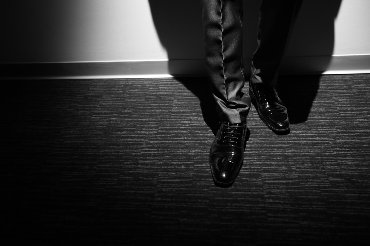 schoenen, man, leder, schijnend, zakenman, elegantie, middelpunt van de belangstelling, ondernemer, zwart-wit, voet