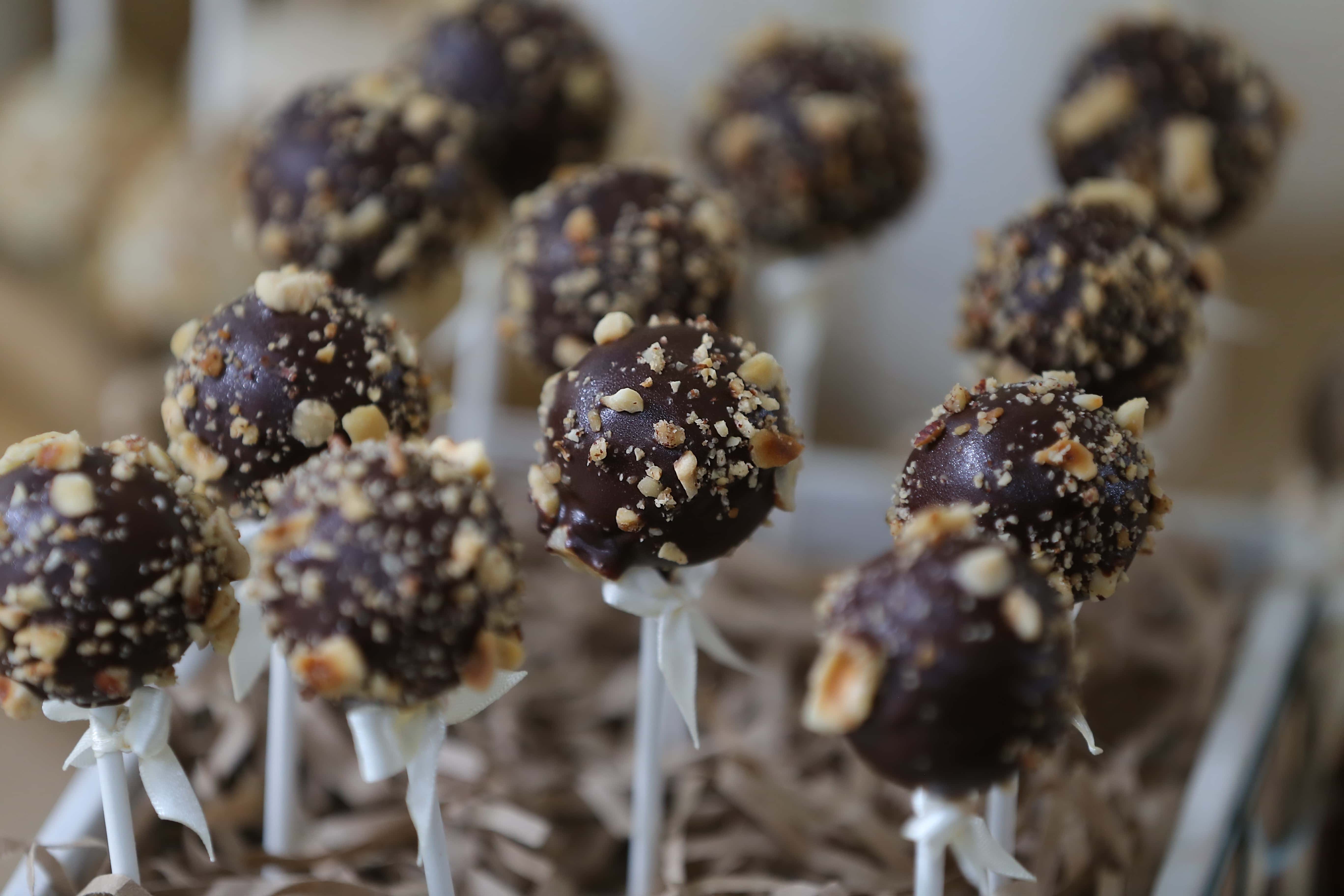 Free picture: lollipop, chocolate, walnut, handmade, sweet, blur, food, delicious, nutrition, ingredients
