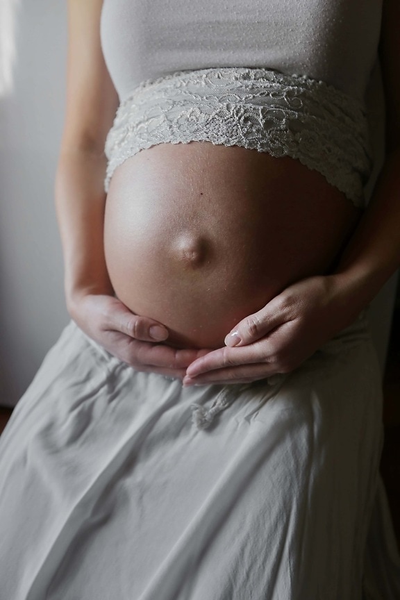 胃, 产假, 怀孕, 肚子, 怀孕, 新生儿, 出生, 女人, 从项, 宝贝
