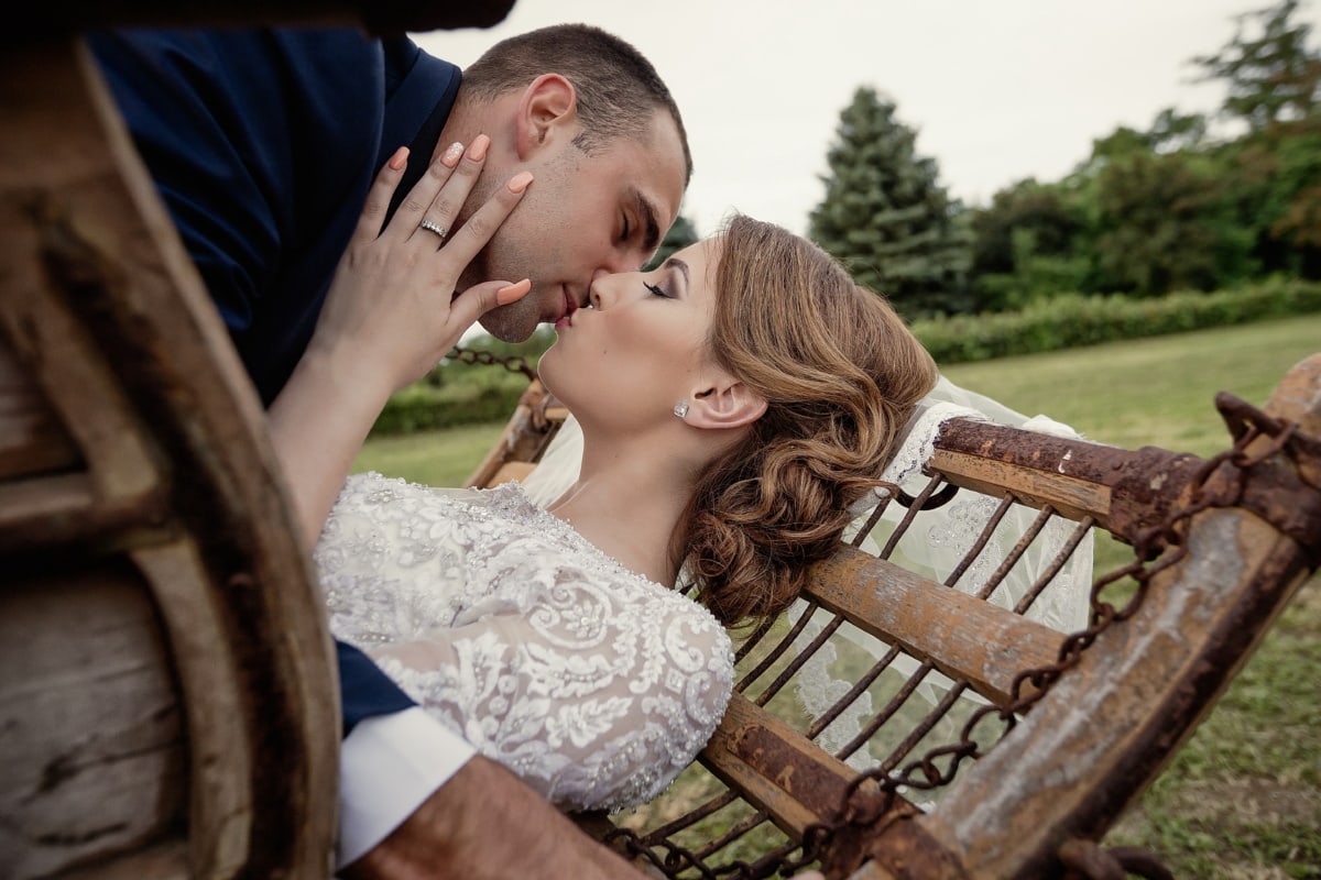 countryside, bride, groom, love, embrace, couple, happy, romance, woman, happiness