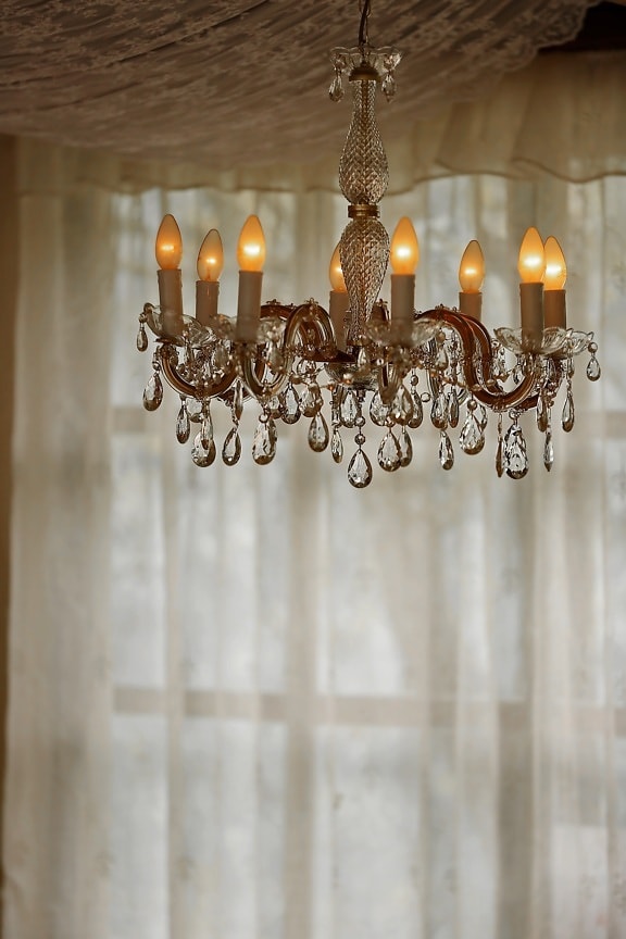 candelabro, barroco, cristal, feito à mão, velho, design de interiores, retrô, antiguidade, tradicional, arquitetura