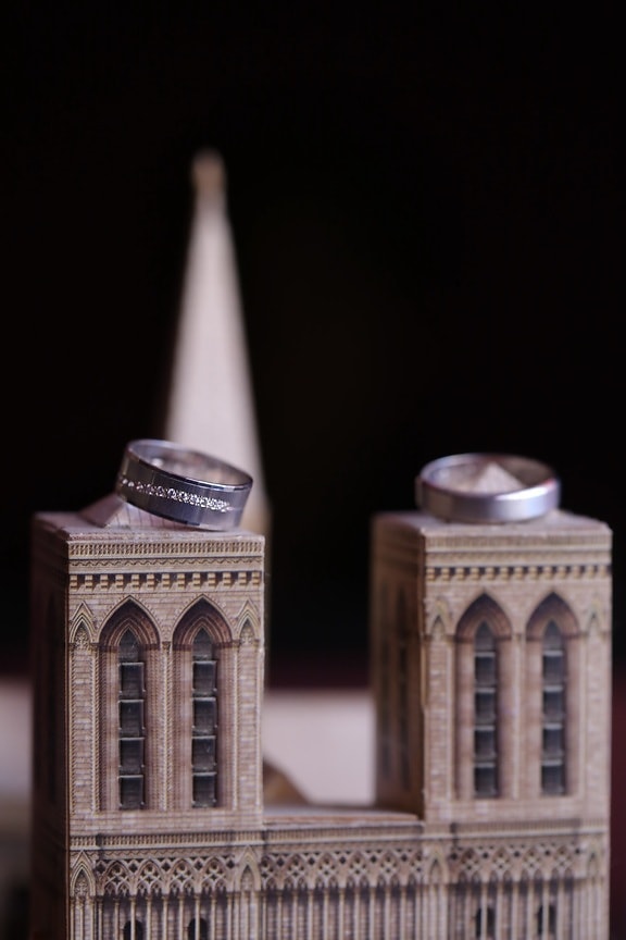 miniatură, inel de nunta, până aproape, inele, arhitectura, vechi, religie, lumina, arta, Turnul