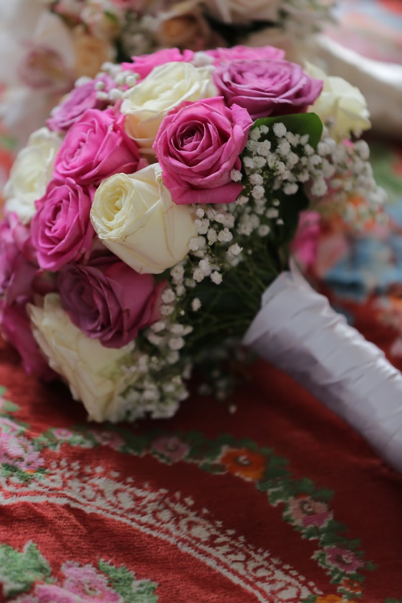 nostalgia, wedding bouquet, colorful, pastel, romance, rose, love, flower, wedding, bouquet