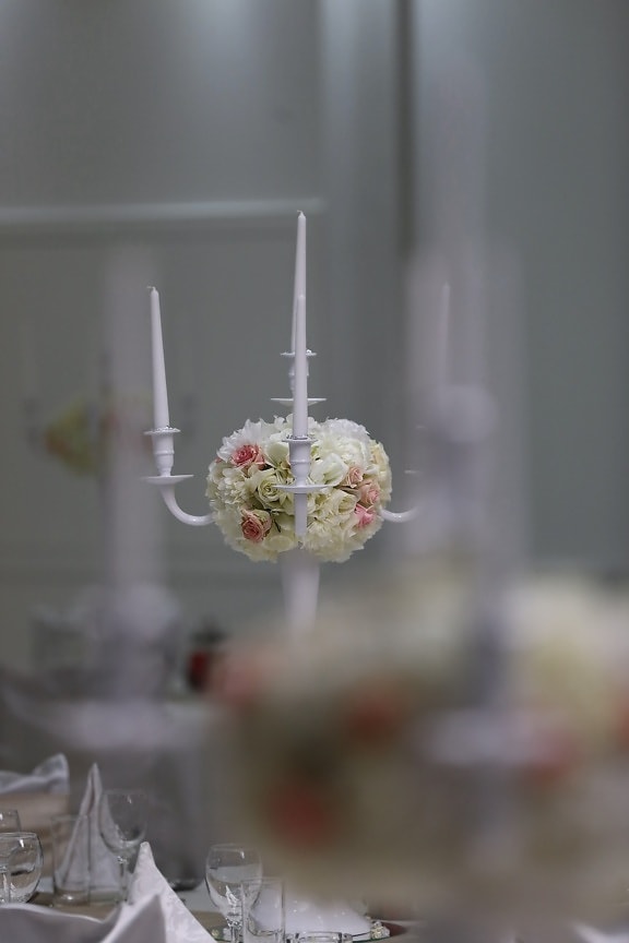candlelight, candles, elegant, luxury, white, blurry, focus, plant, wedding, flower