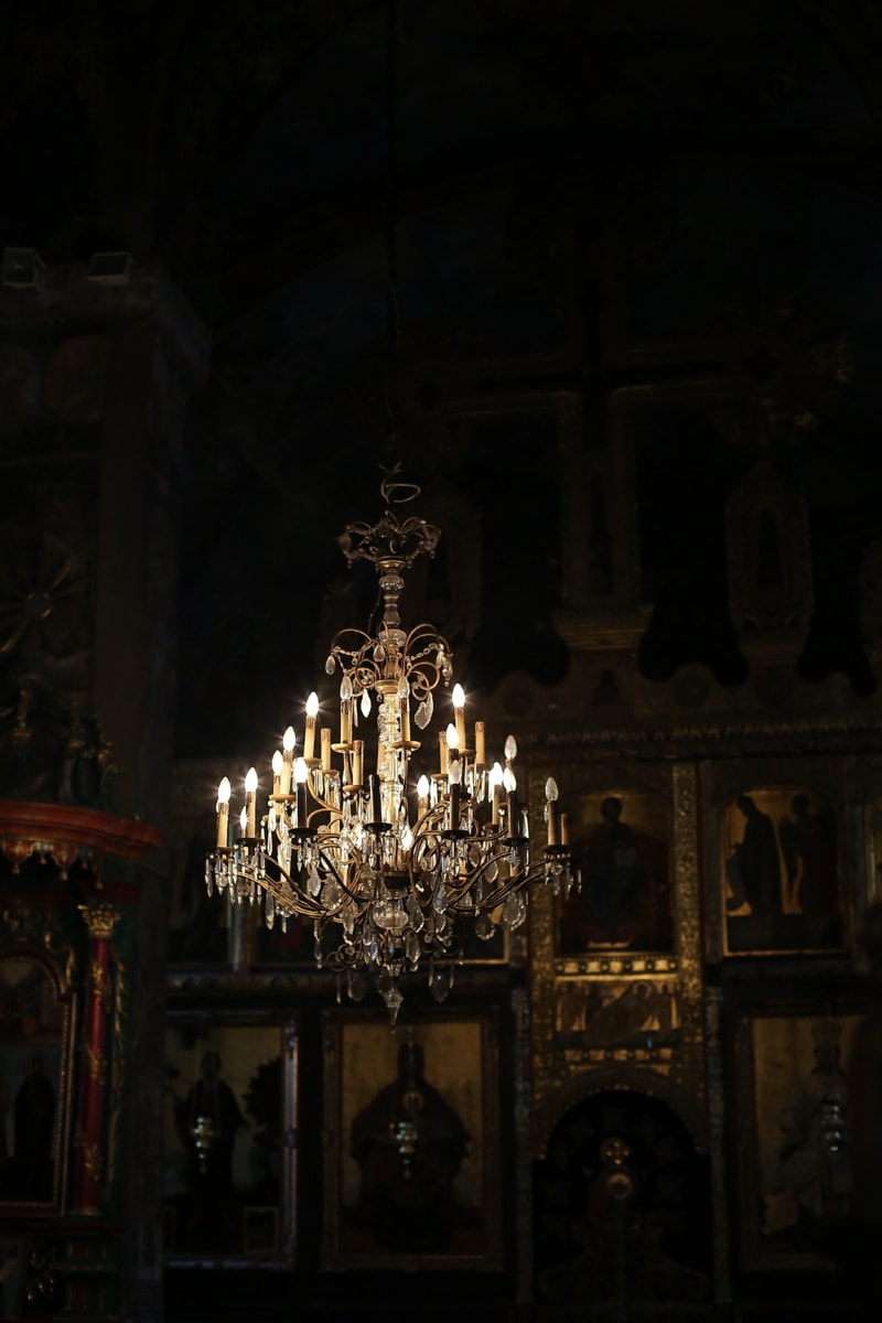 candelabru, Manastirea, bec, lumini, Catedrala, arhitectura, lumina, Biserica, Altarul, religie