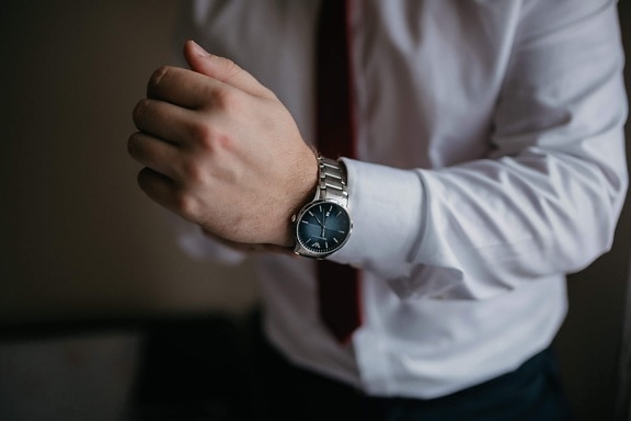 metal, wristwatch, businessperson, suit, arm, tuxedo suit, hand, man, people, time
