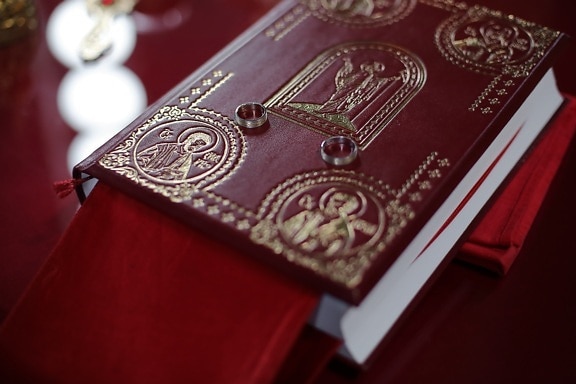 cây ô rô, Kinh Thánh, cuốn sách, màu đỏ, tôn giáo, Thiên Chúa giáo, bìa cứng, sang trọng, giấy, thanh lịch