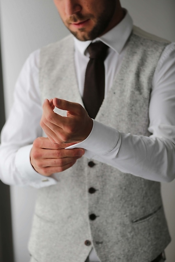 hnedá, kravata, sivá, oblek, oblek z smokingu, podnikateľ, podnikateľ, manažér, muž, kabát