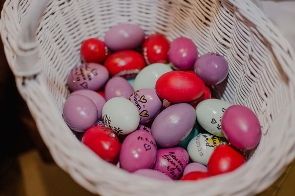 Великден, яйце, кошница ракита, кошница, традиционни, ракита, дървен материал, светъл, храна, много