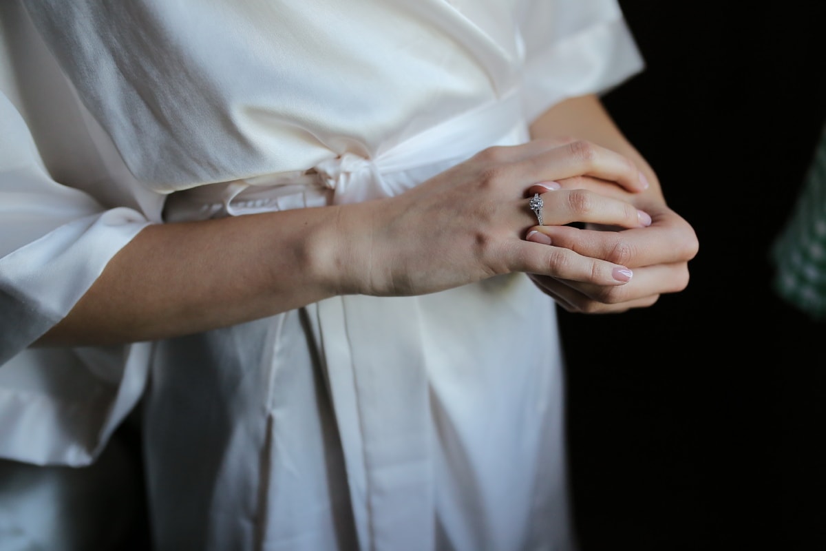 vjenčani prsten, kaput, svila, modni, ruke, žena, ruka, čovjek, ljudi, unutarnji prostor