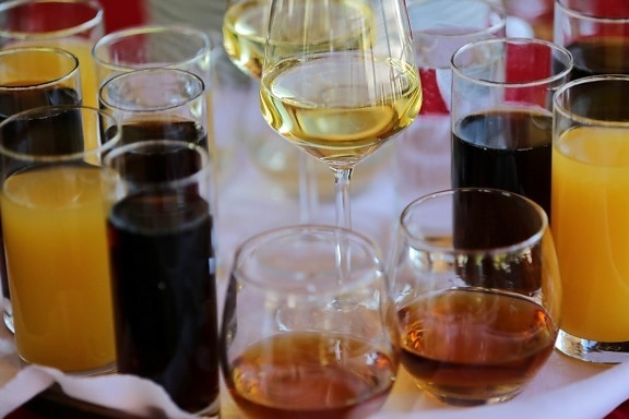 white wine, glass, crystal, syrup, fruit juice, champagne, cocktails, drink, beverage, wine