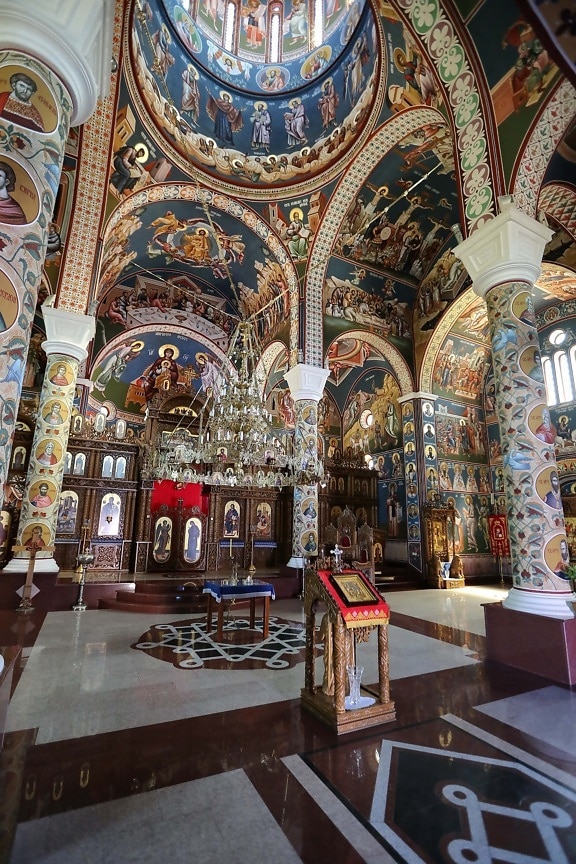 Serbia, orthodox, church, mosaic, icon, altar, architecture, cathedral, religion, structure